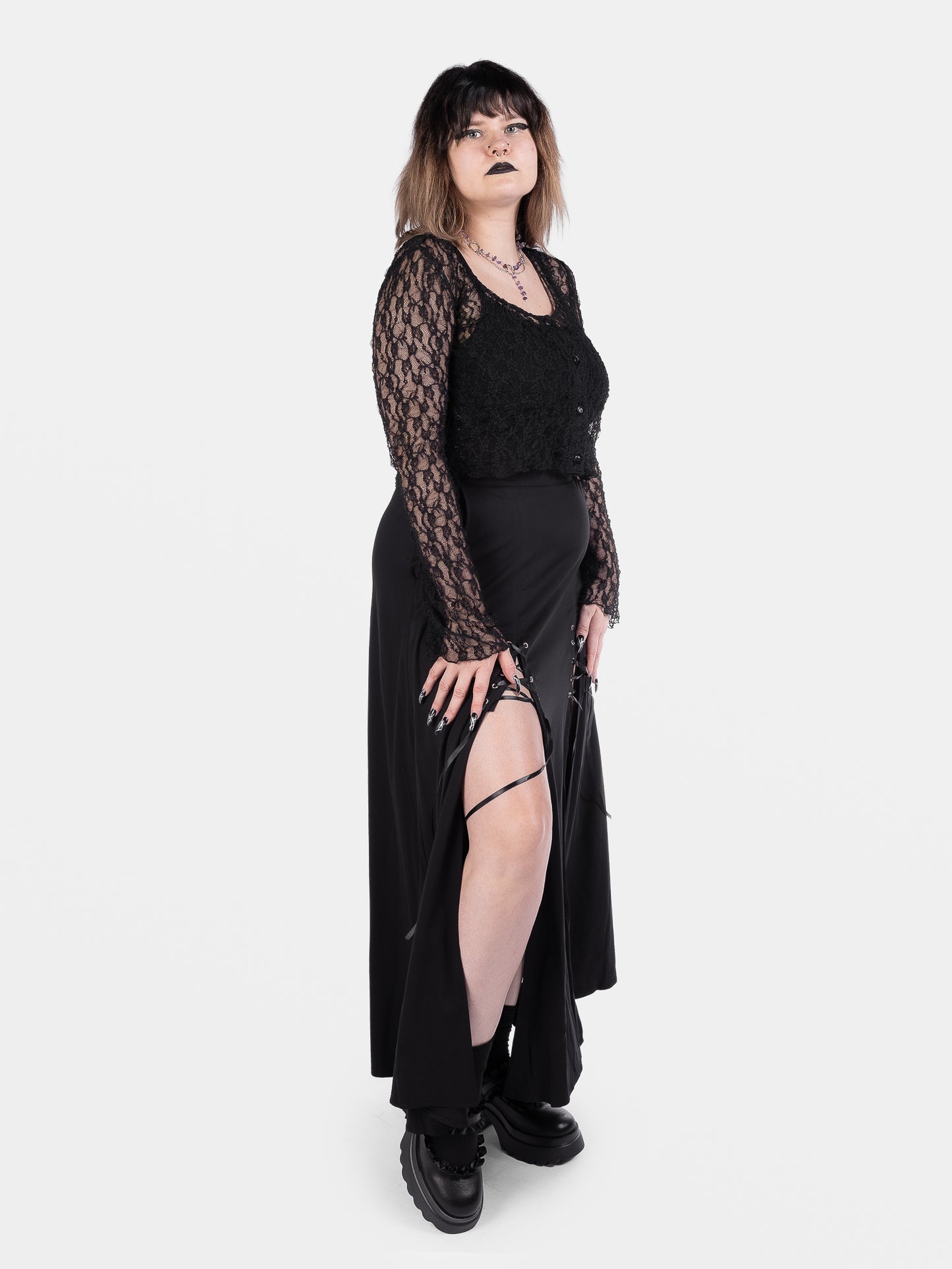 Spódnica midi z wiązaniem Lacrimosa