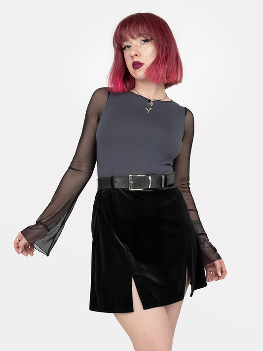 Gray blouse with pendant Nova