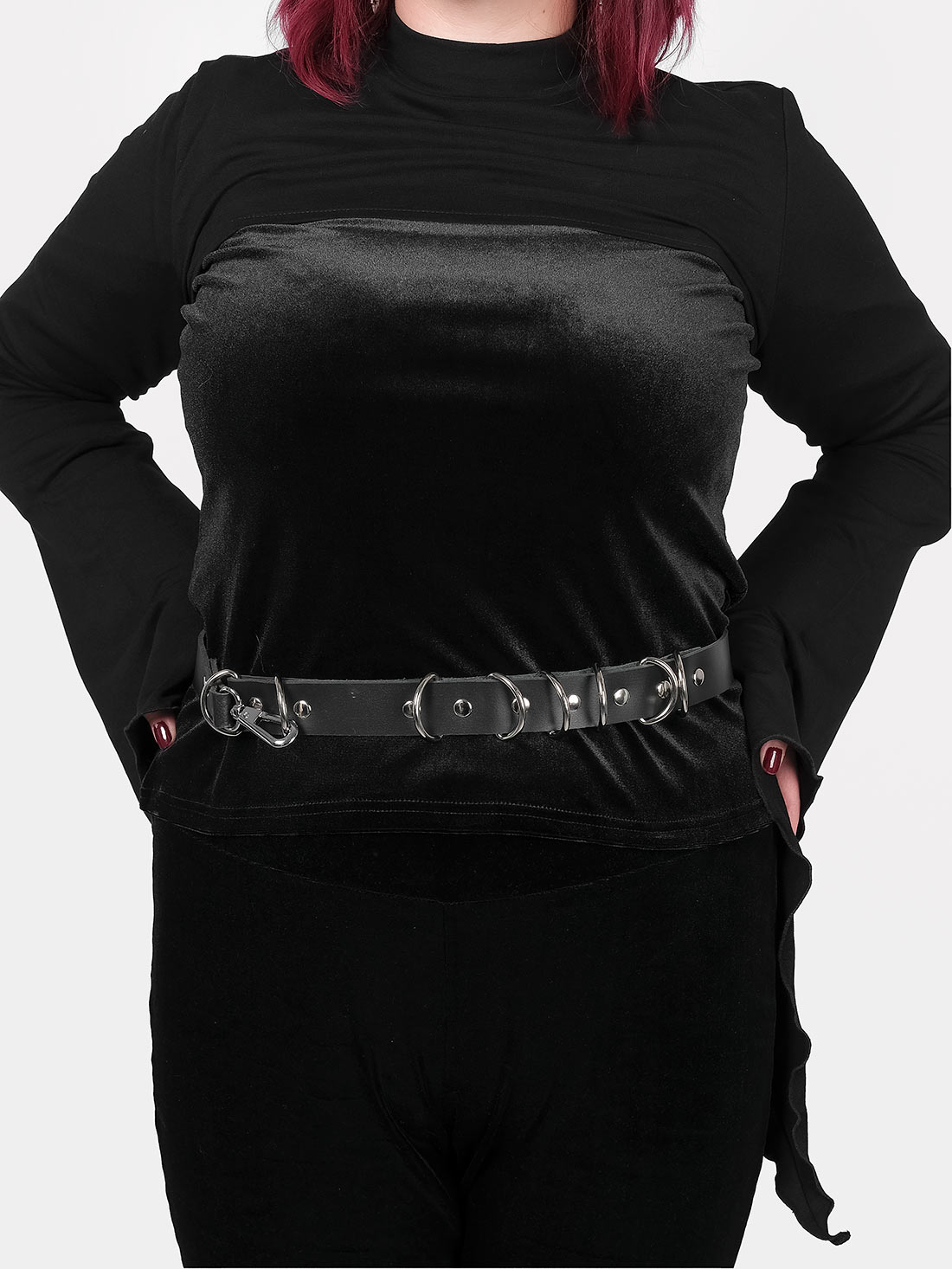 Shadowmare Leather Belt With D-Rings