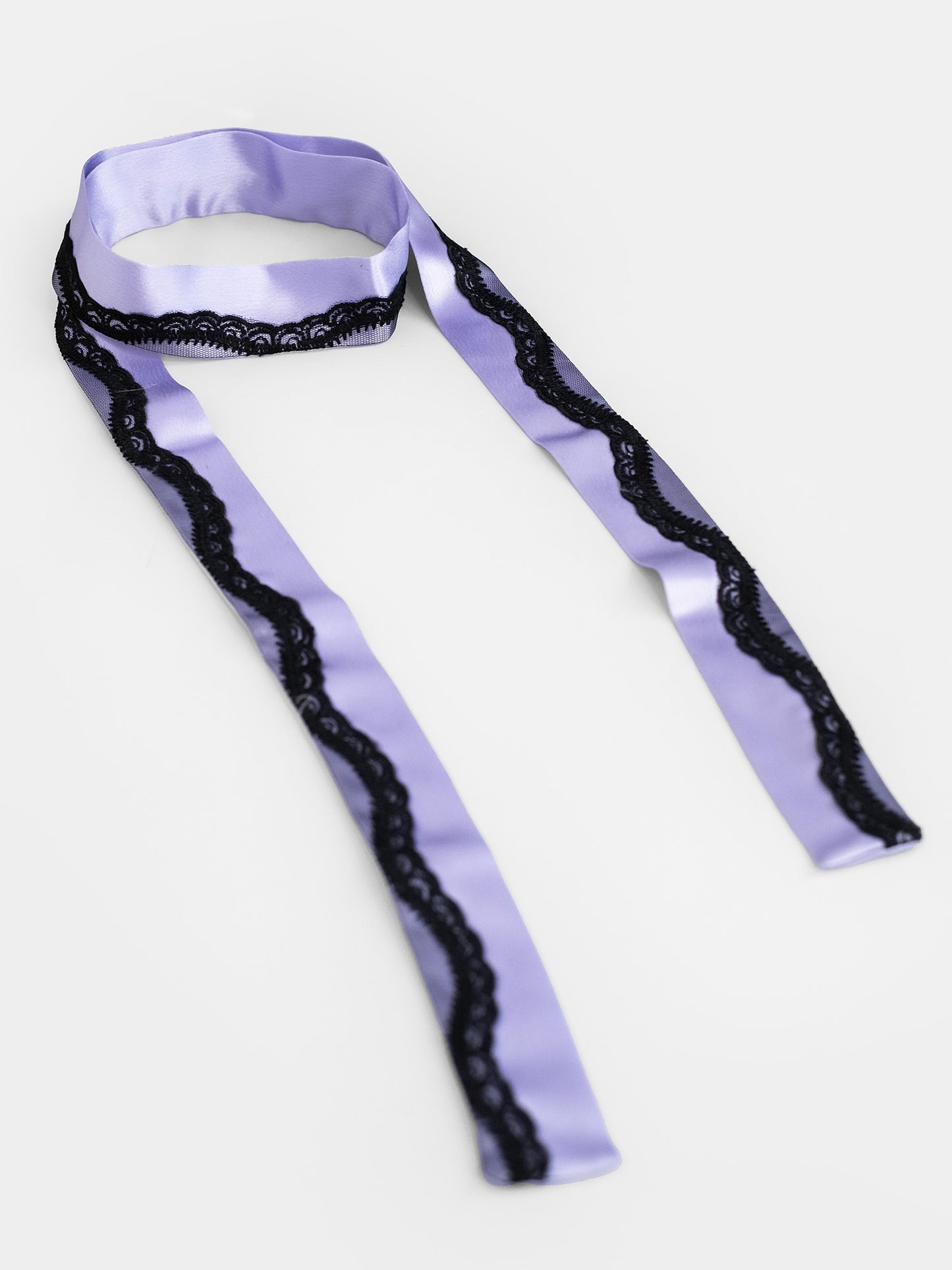 Lace Satin Violet Scarf