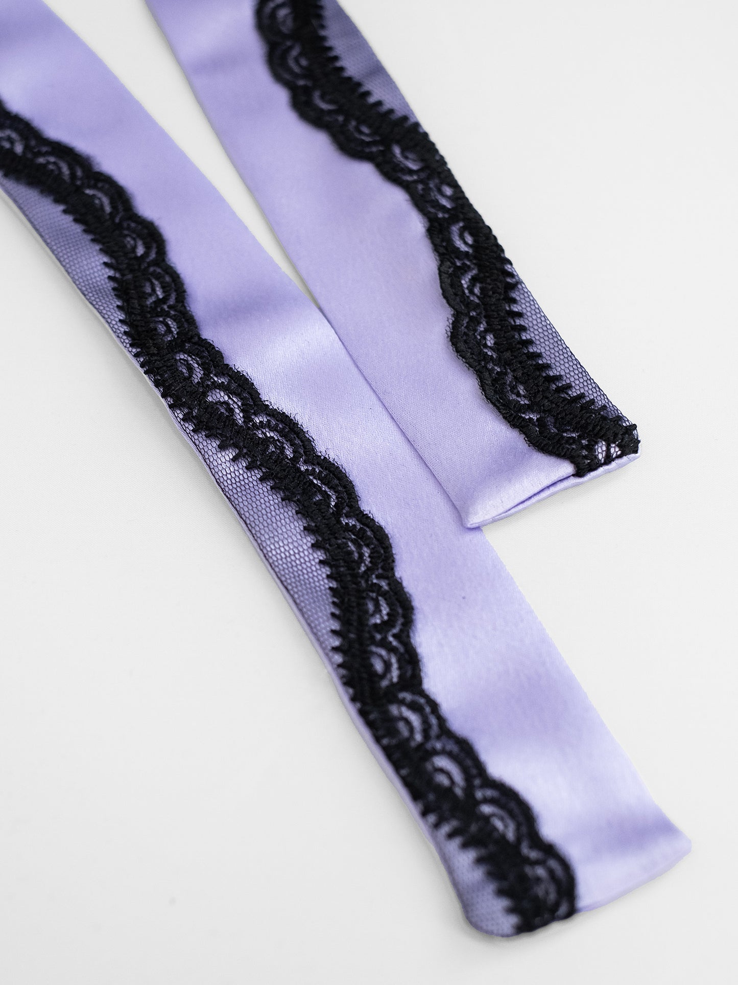 Lace Satin Violet Scarf
