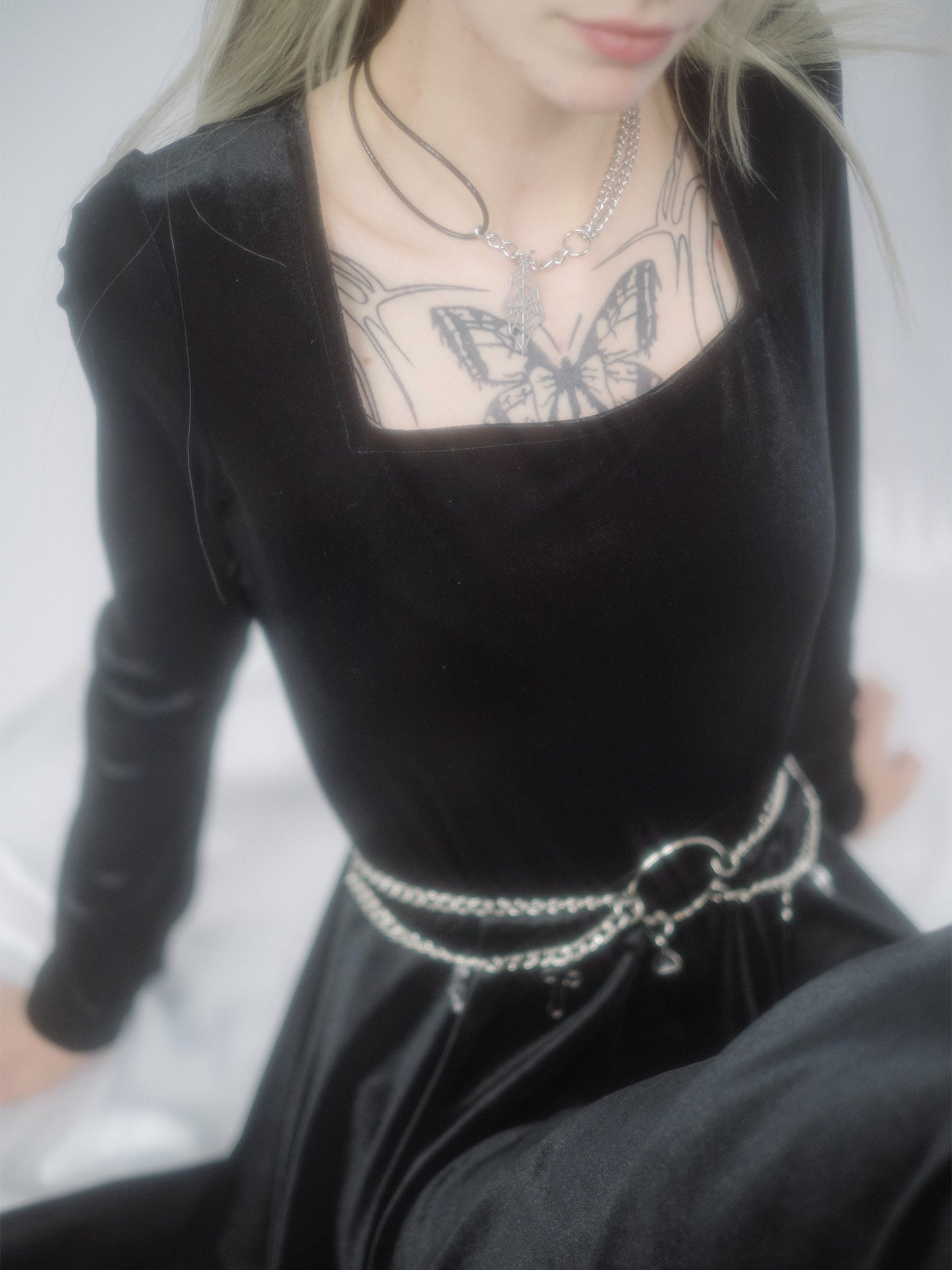 Nyx Long Sleeve Velvet Dress