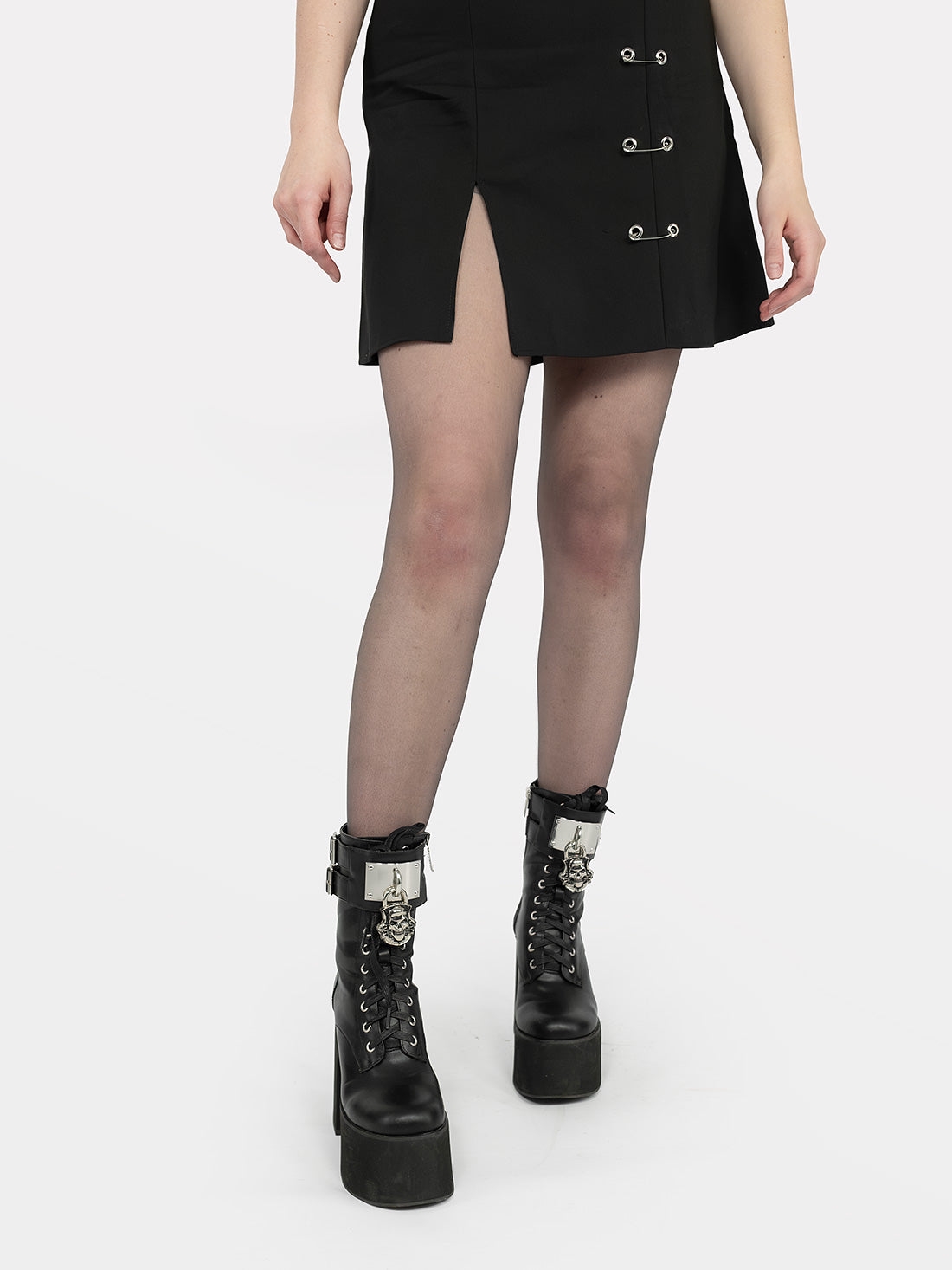 Grafitowe, matowe rajstopy