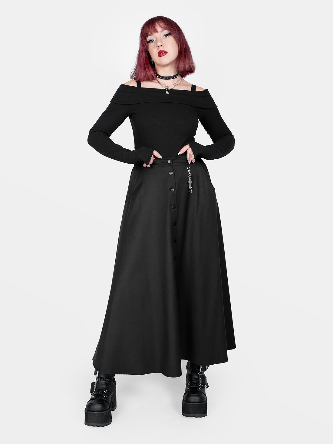 Spódnica maxi na guziki Beatrice