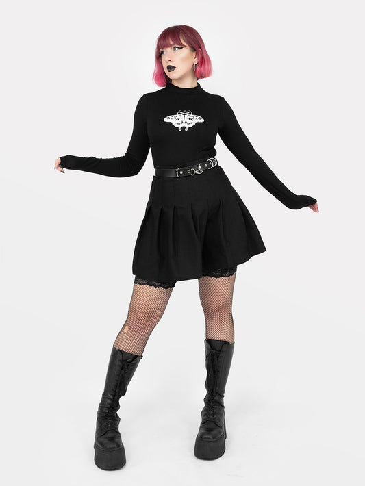 Black tennis skirt with belt loops