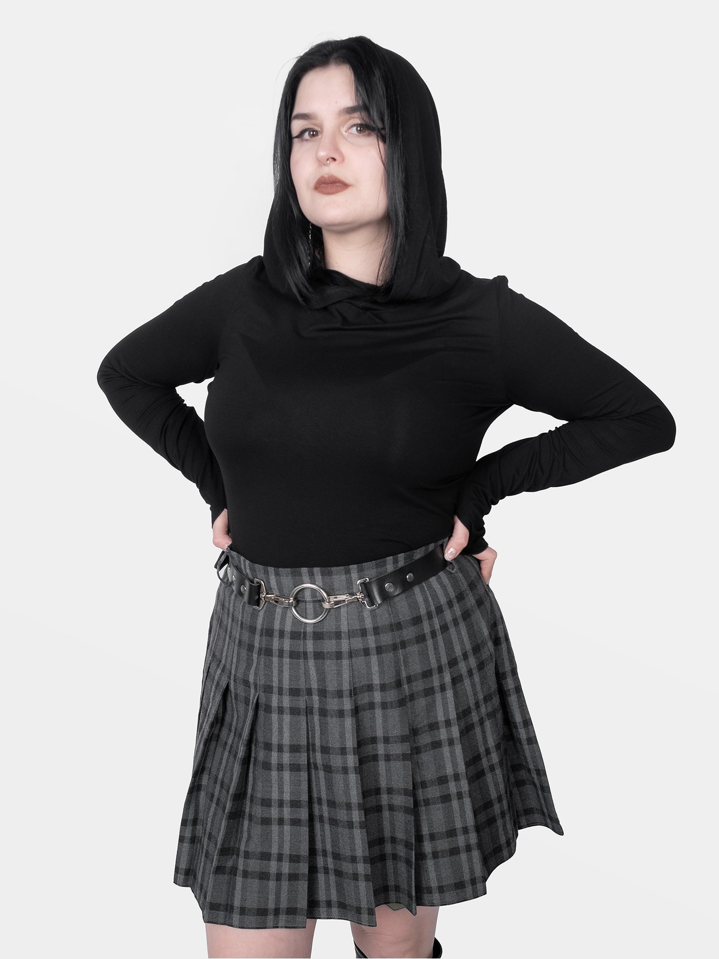 Tennis skirt w ciemnoszarą kratę