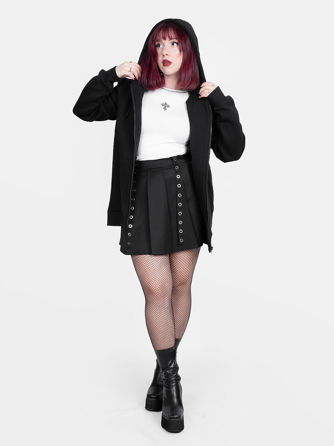 Demon Wings Zipped Organic Cotton Hoodie