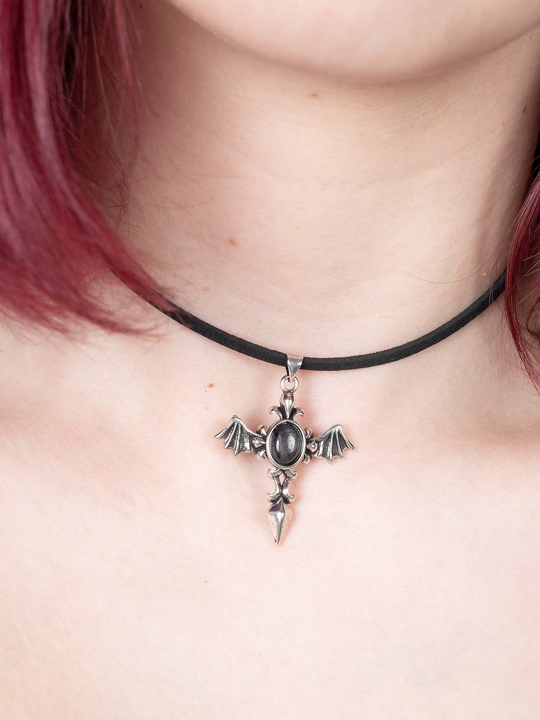 Choker z hiperstenem Angel Wing