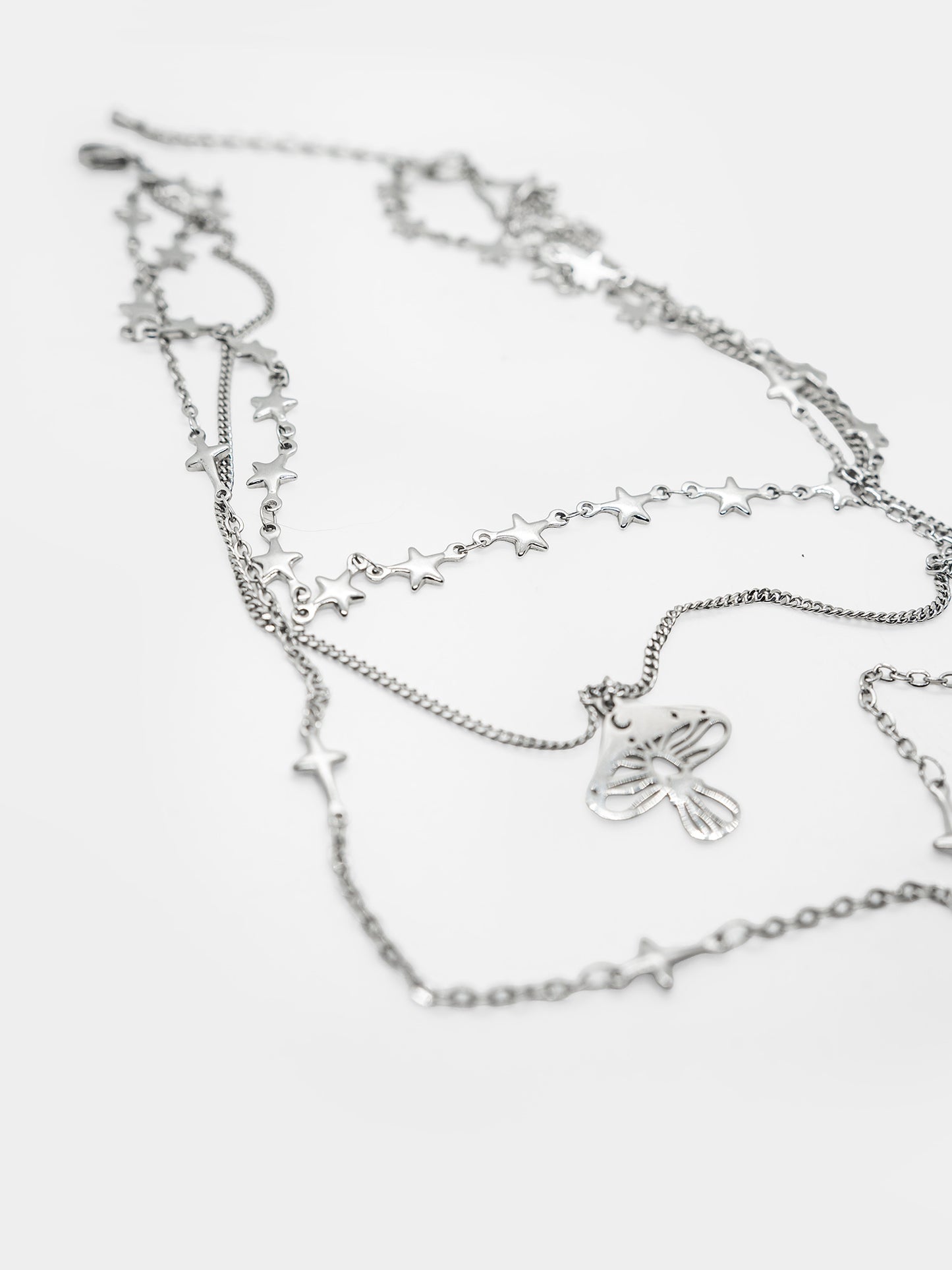 Folk Mushroom Triple Necklace