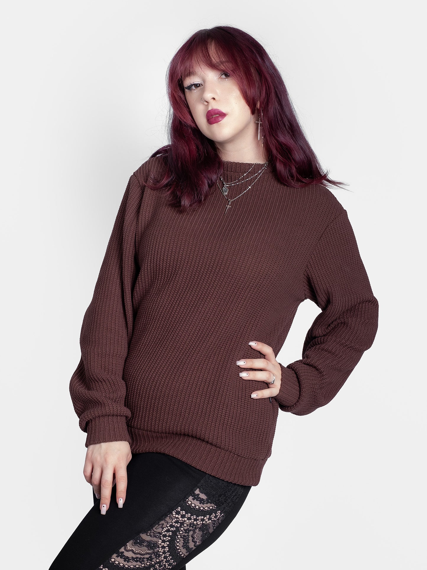 Omen Brown Unisex Sweater