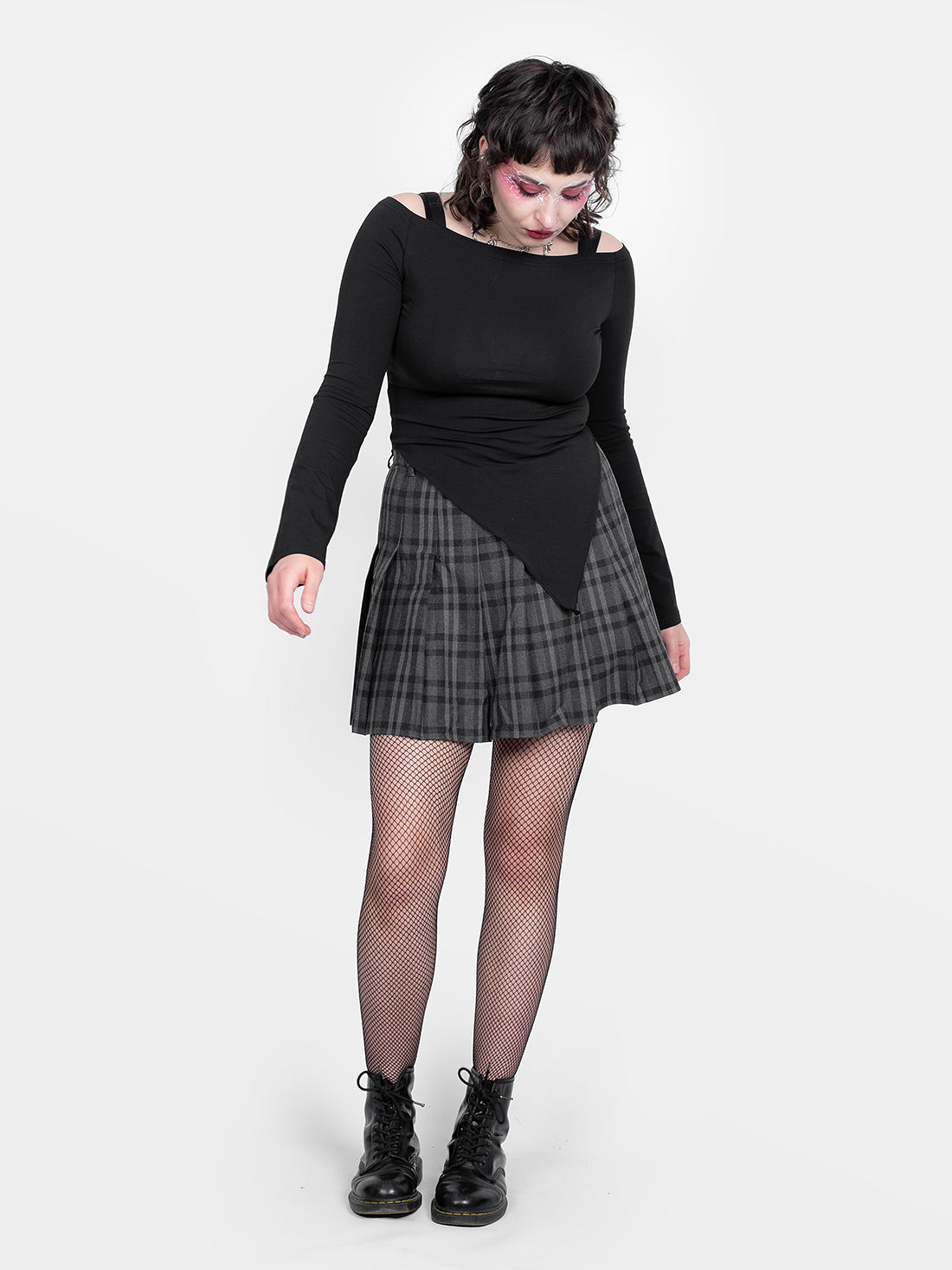Tennis skirt w ciemnoszarą kratę