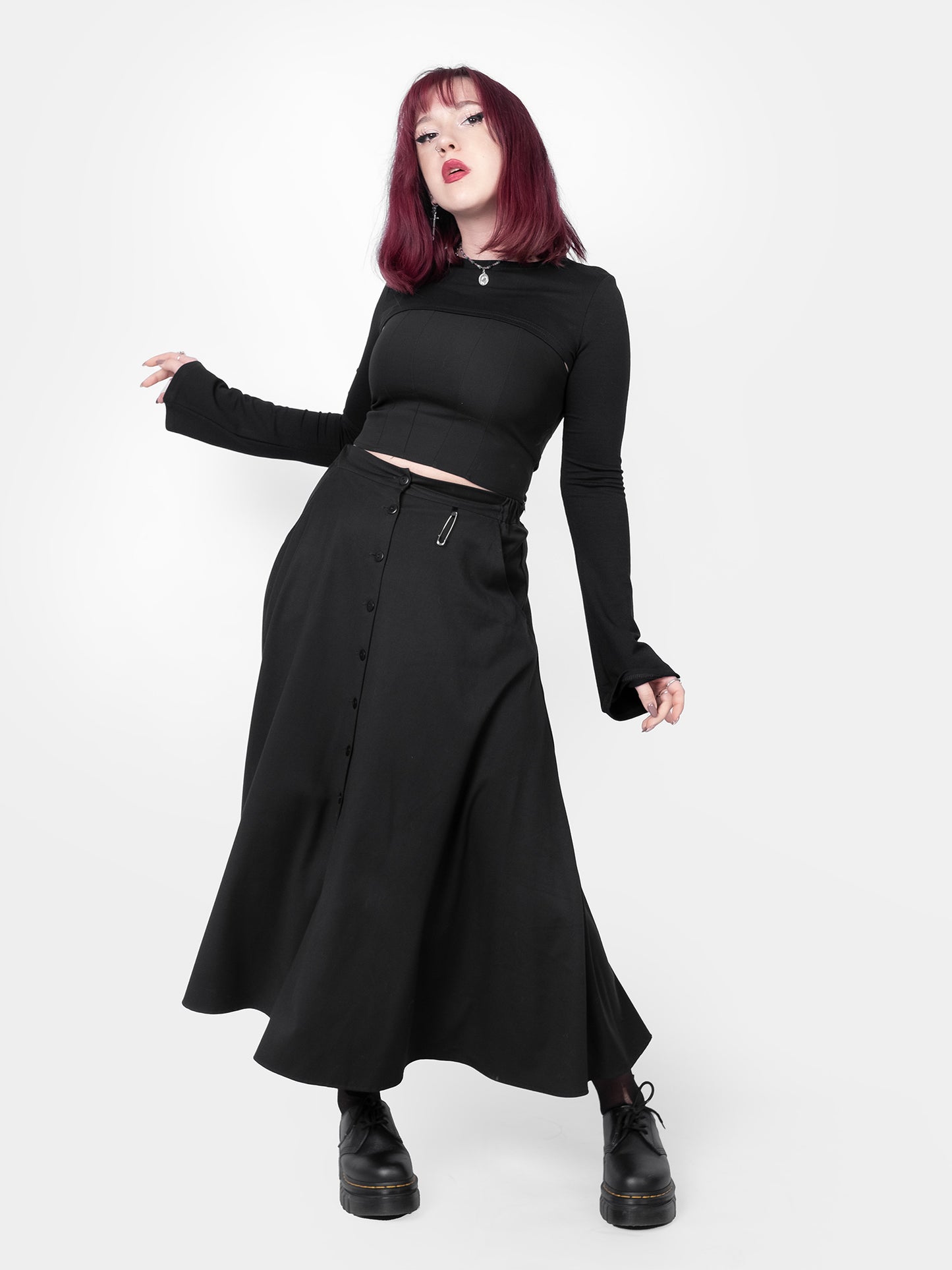 Spódnica maxi na guziki Beatrice