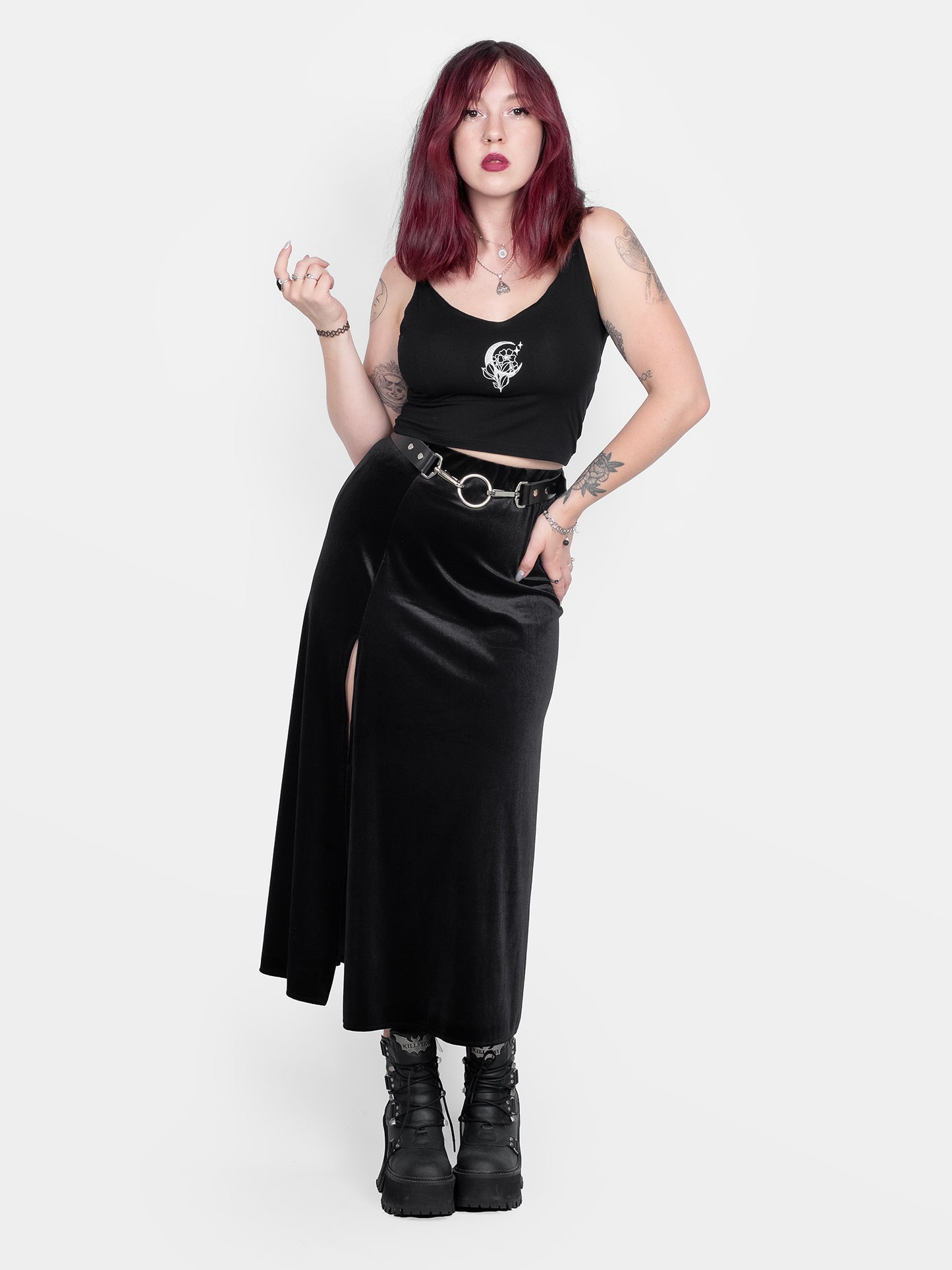 Nightflower Embroidered Crop Top