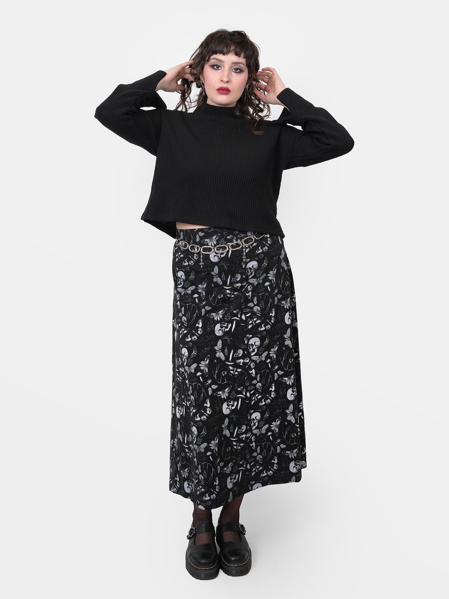 Moonveil Maxi Slit Skirt