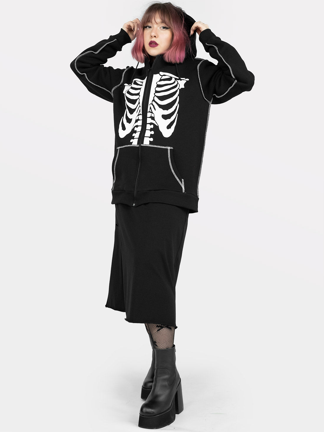 Rozpinana bluza z bawełny organicznej Undead