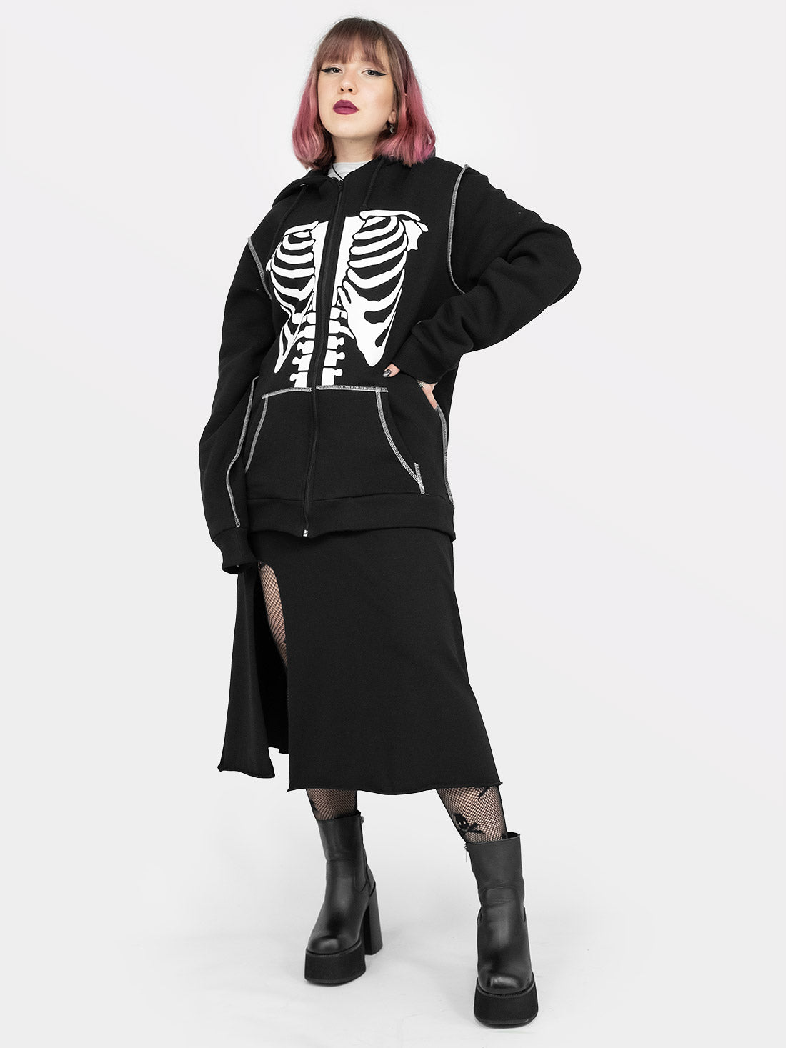 Rozpinana bluza z bawełny organicznej Undead