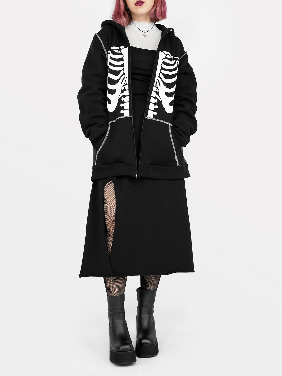 Rozpinana bluza z bawełny organicznej Undead