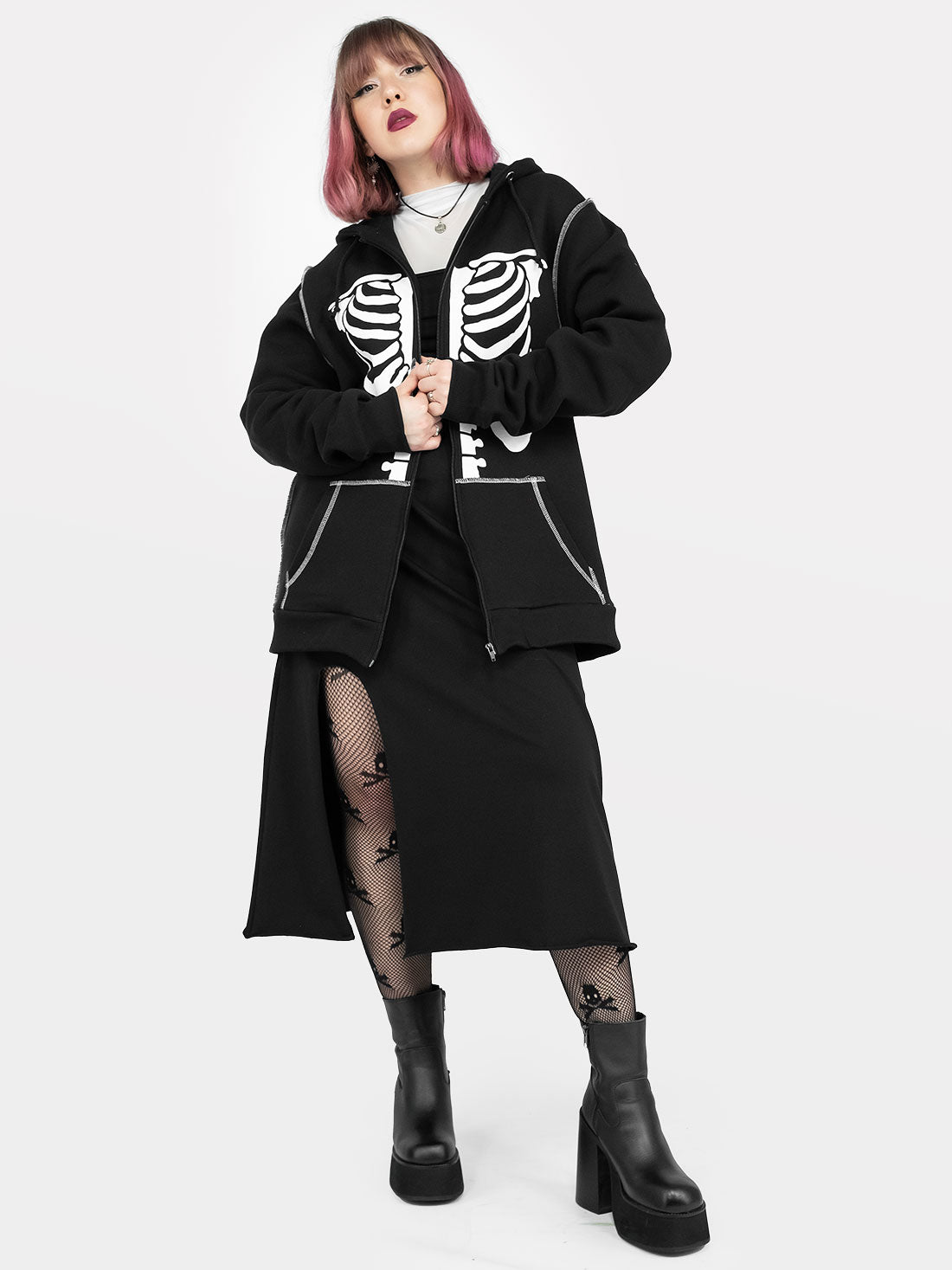 Rozpinana bluza z bawełny organicznej Undead