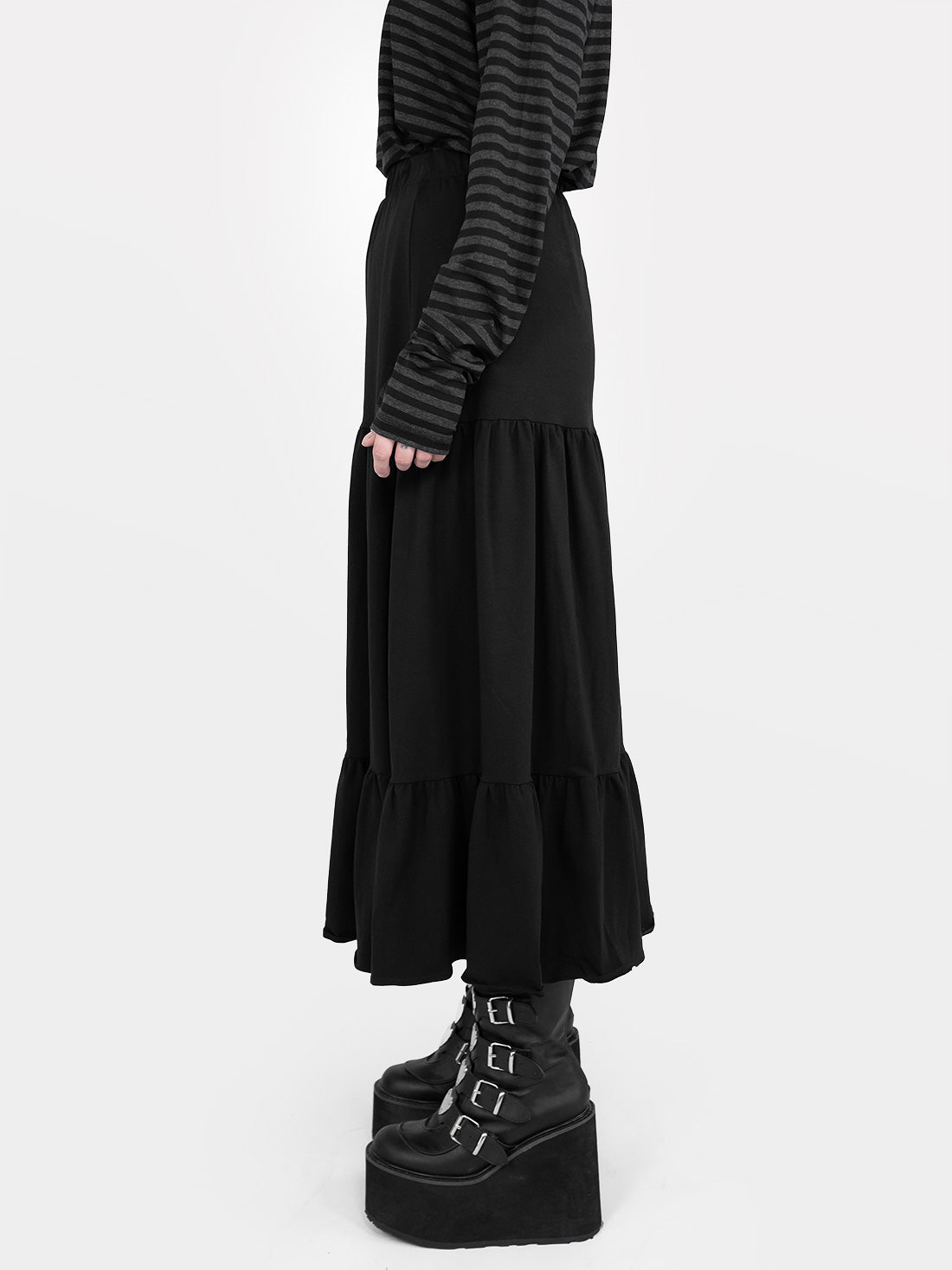 Spódnica midi z falbanami Oblivion