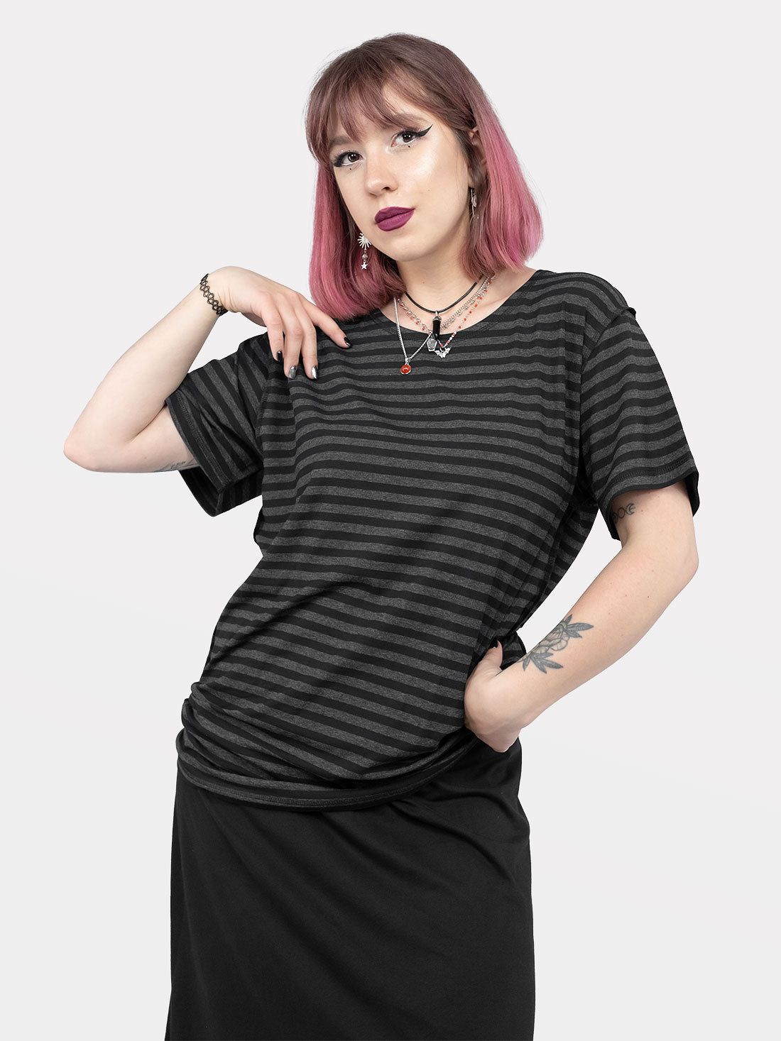 T-shirt w paski Mori