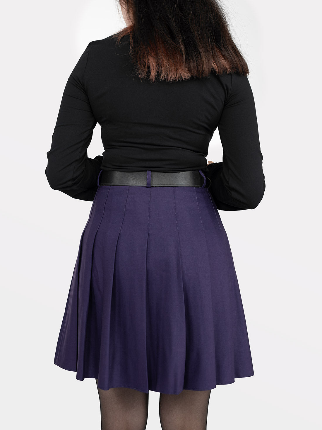 TALL Fioletowa tennis skirt ze szlufkami