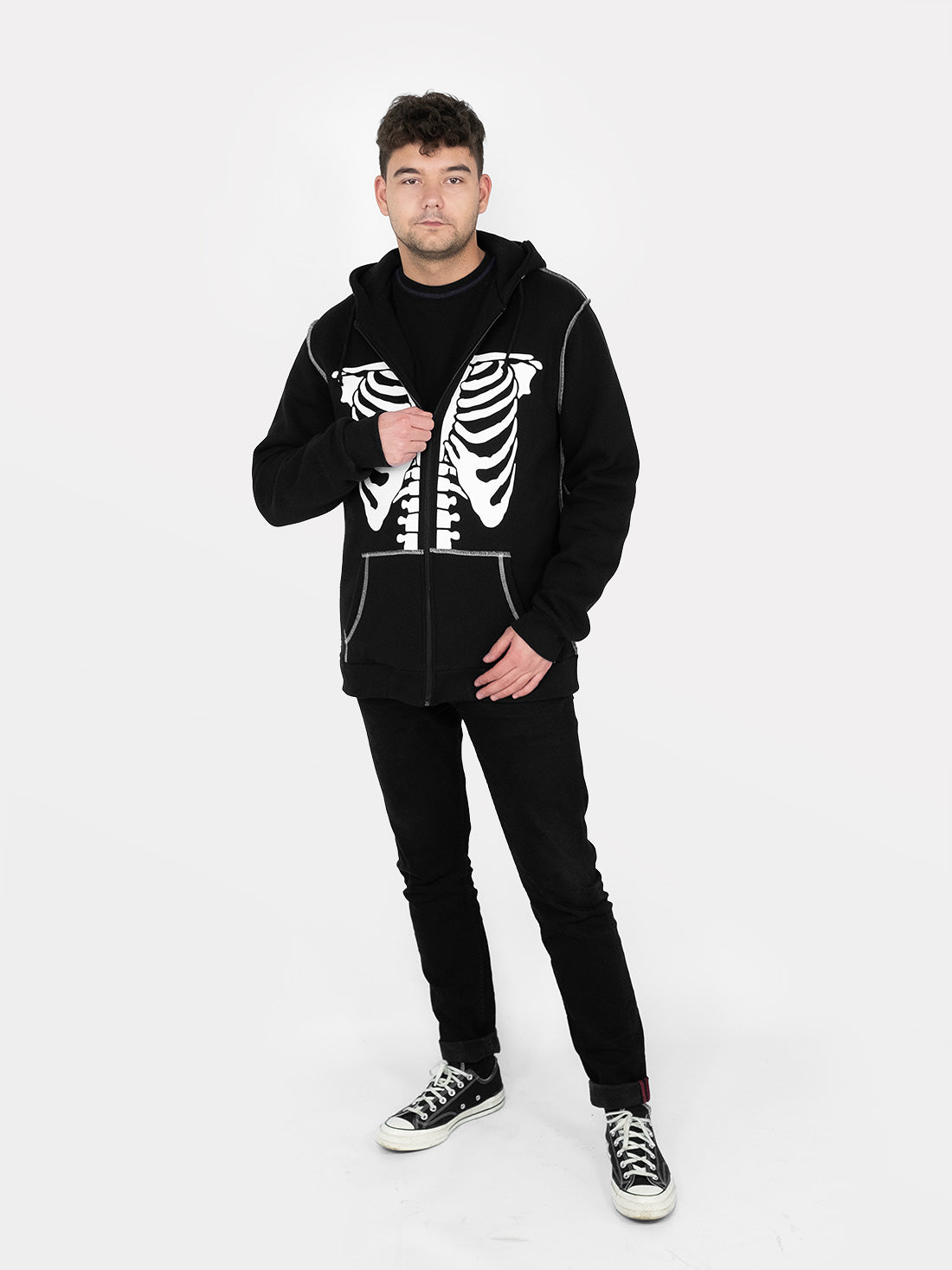 Rozpinana bluza z bawełny organicznej Undead