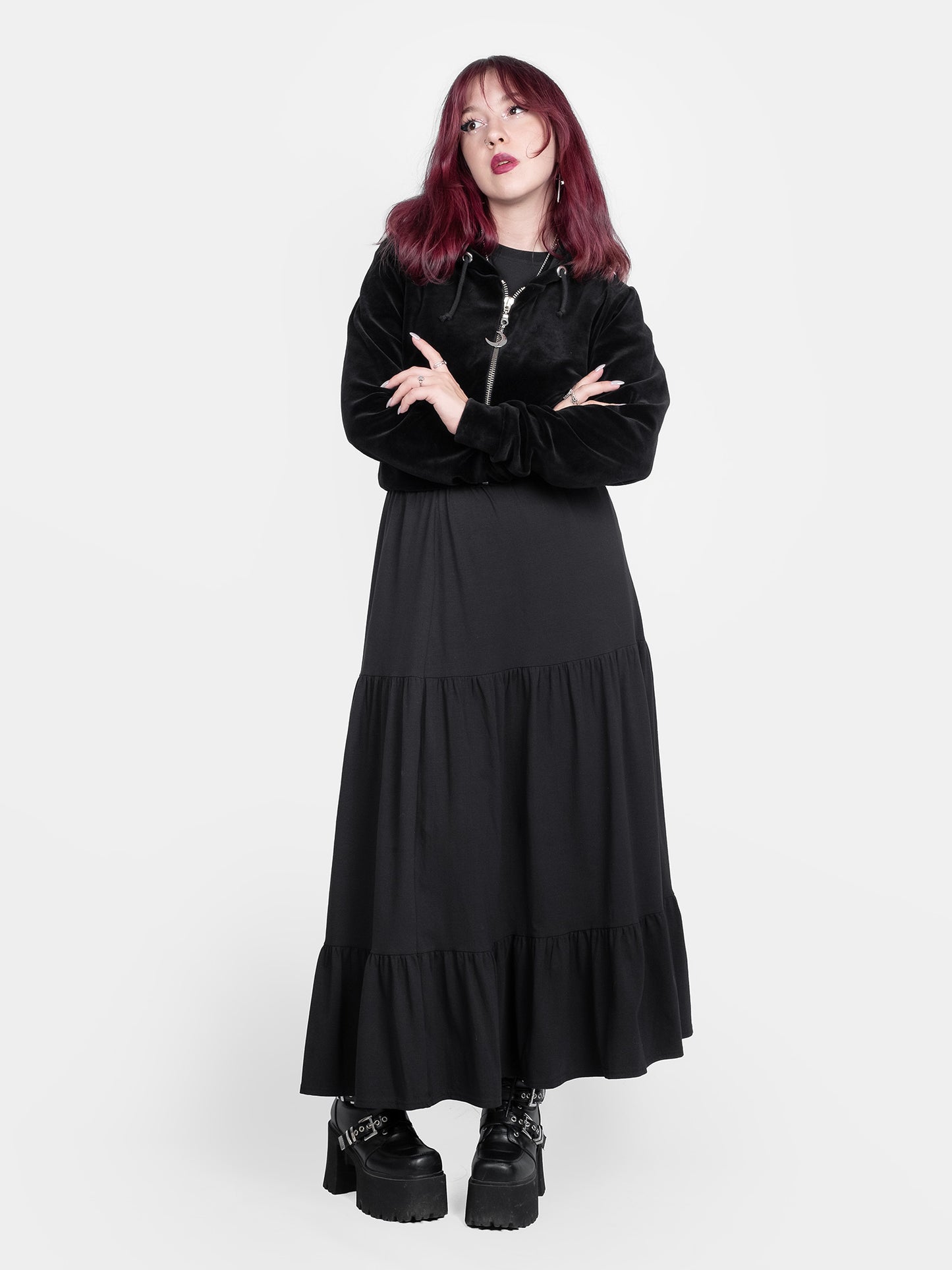 Welurowa, krótka bluza Batcave