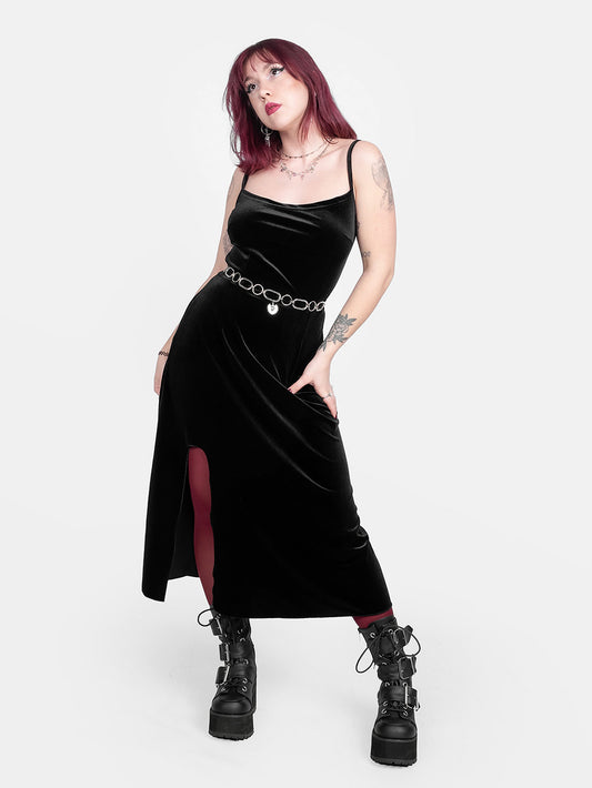Anathema velvet strapless dress