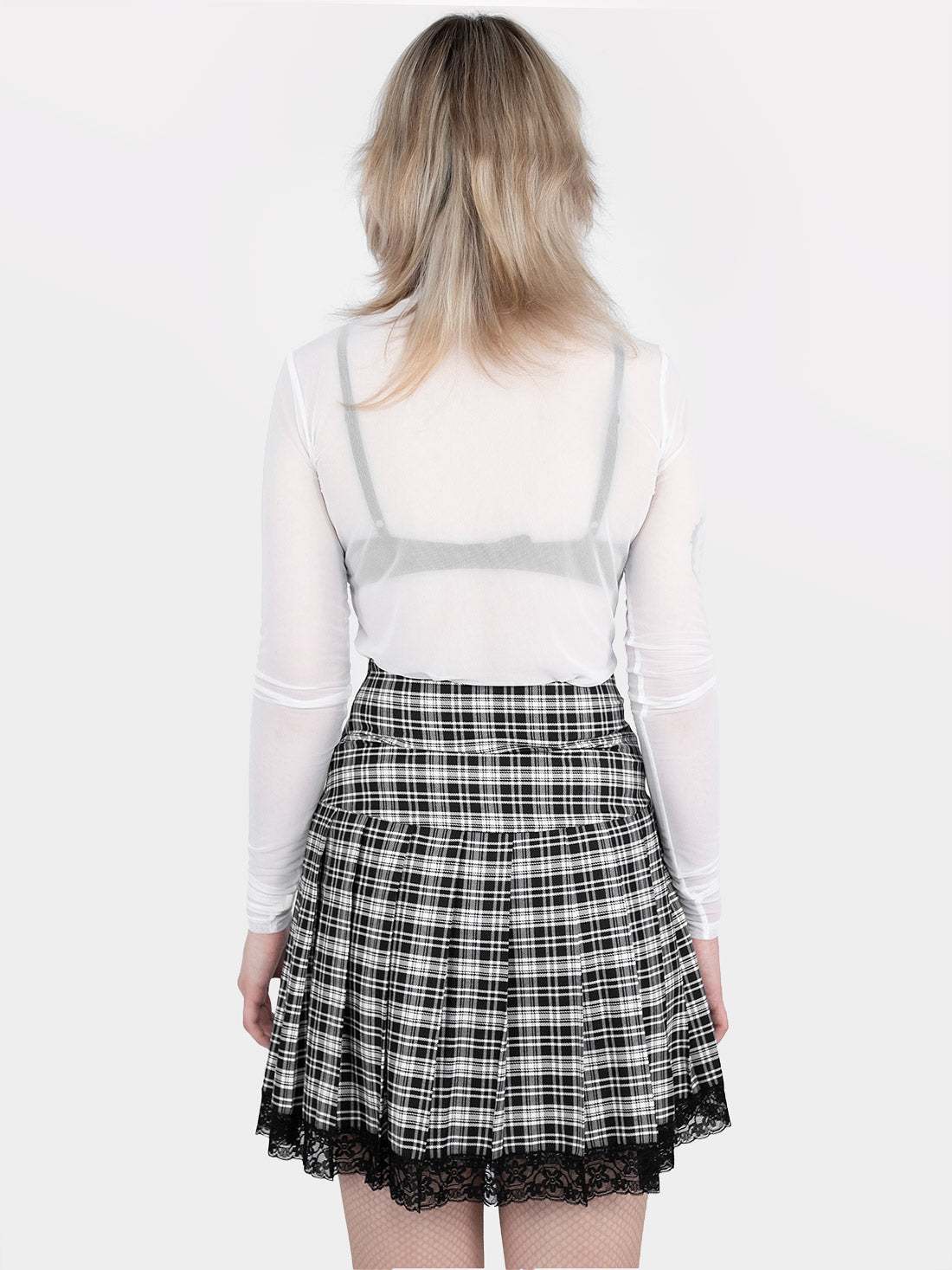 Biały mesh top