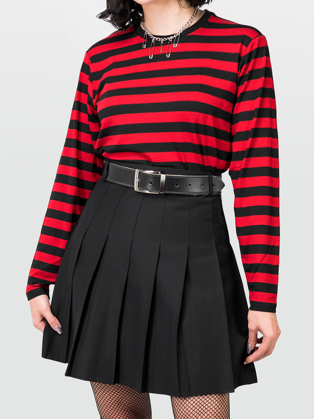 TALL Czarna tennis skirt ze szlufkami