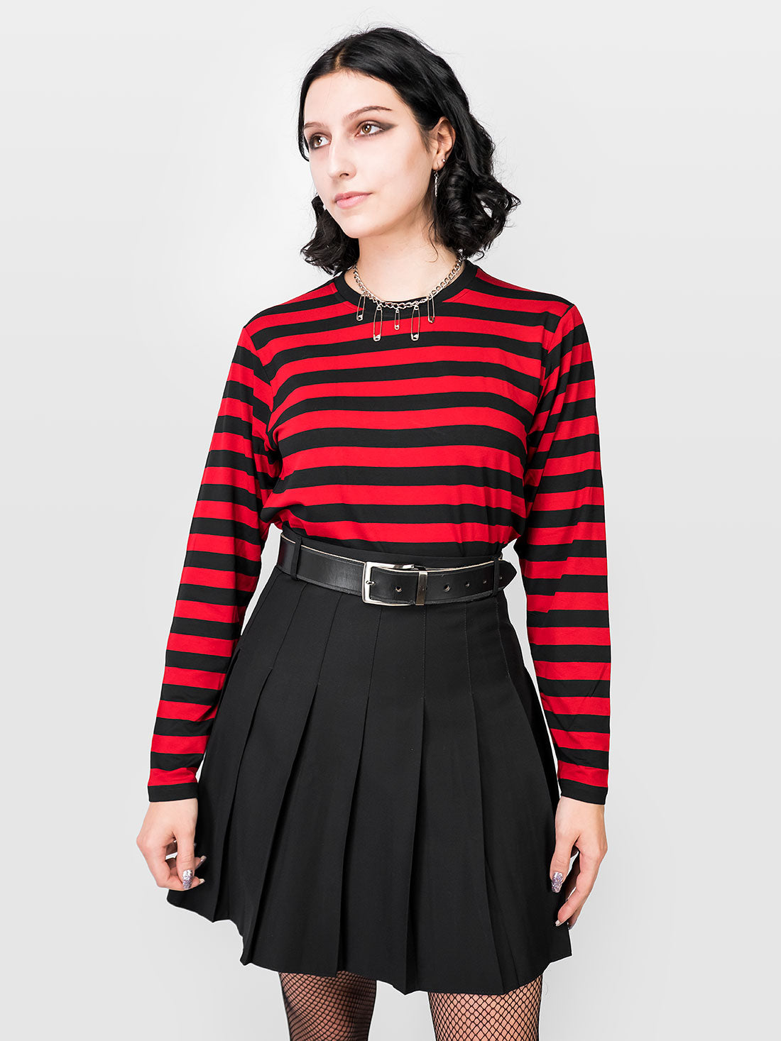 TALL Czarna tennis skirt ze szlufkami
