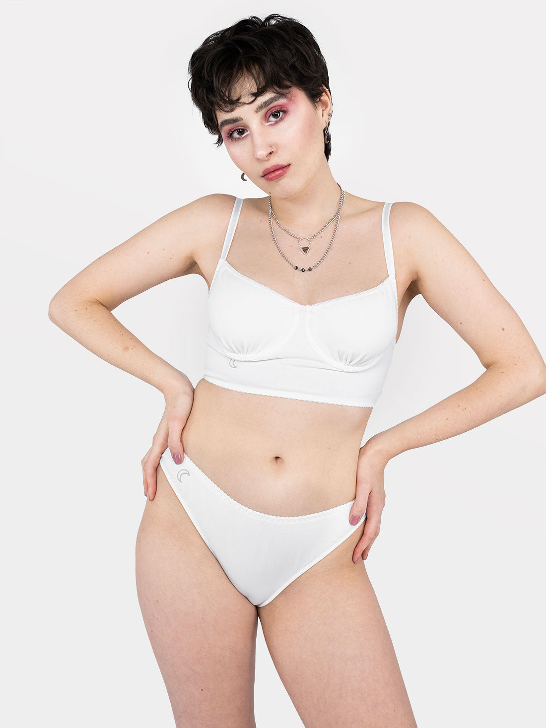 Figi z bawełny organicznej Magick białe