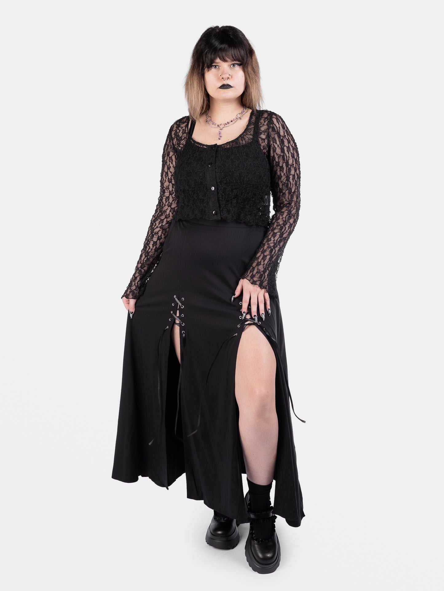 Spódnica midi z wiązaniem Lacrimosa