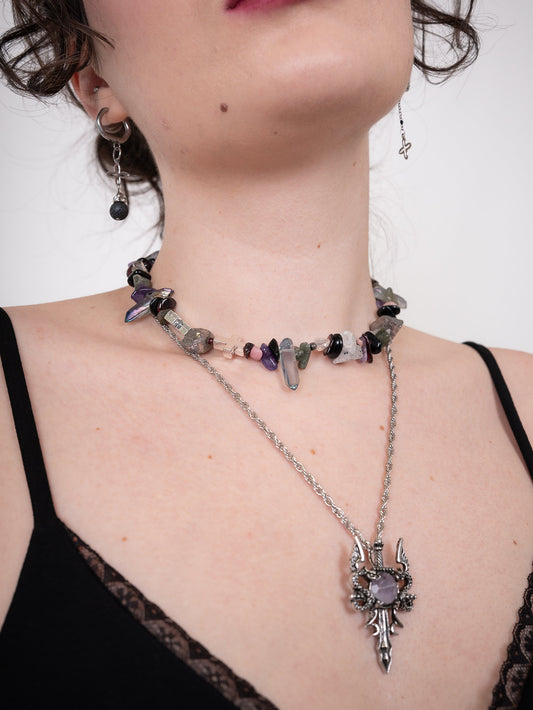 Mantra Gemstone Choker