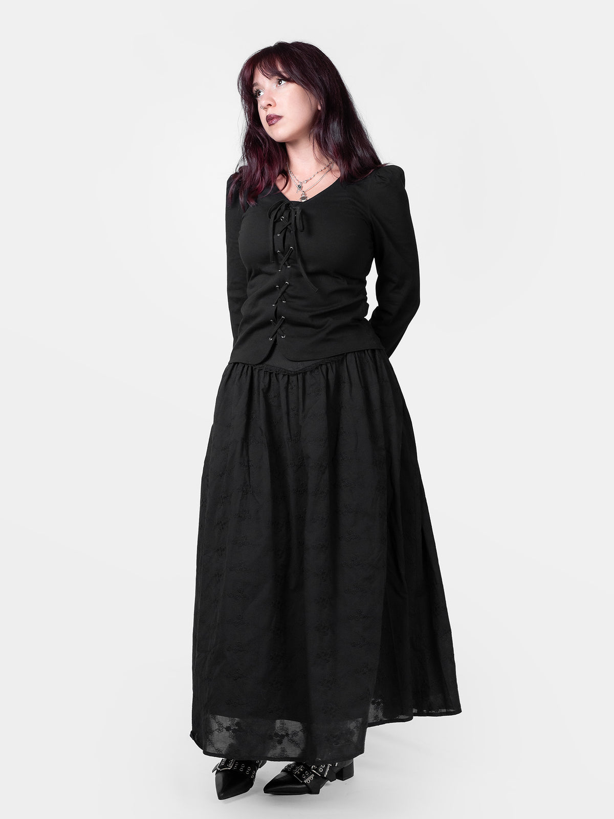 Katharsis Embroidered Maxi Skirt