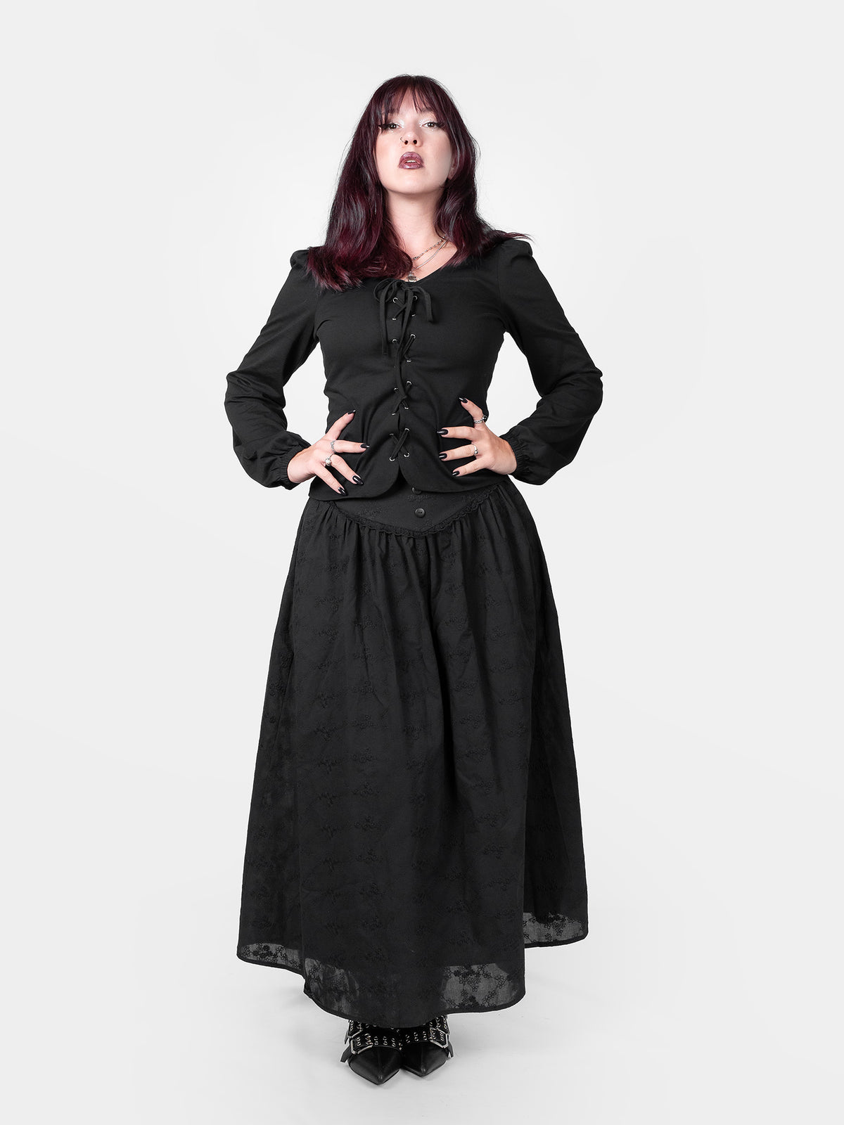 Katharsis Embroidered Maxi Skirt