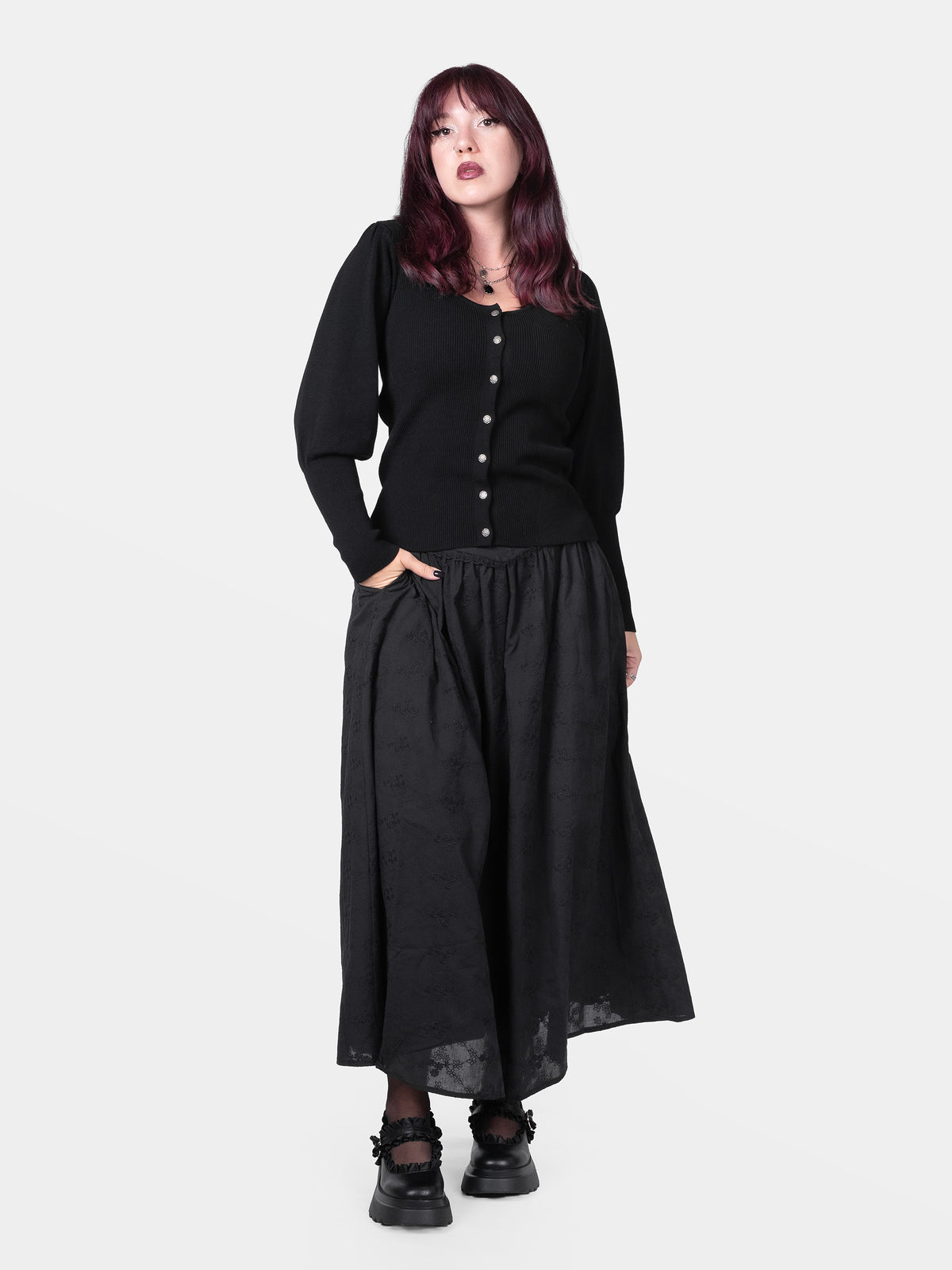 Katharsis Embroidered Maxi Skirt