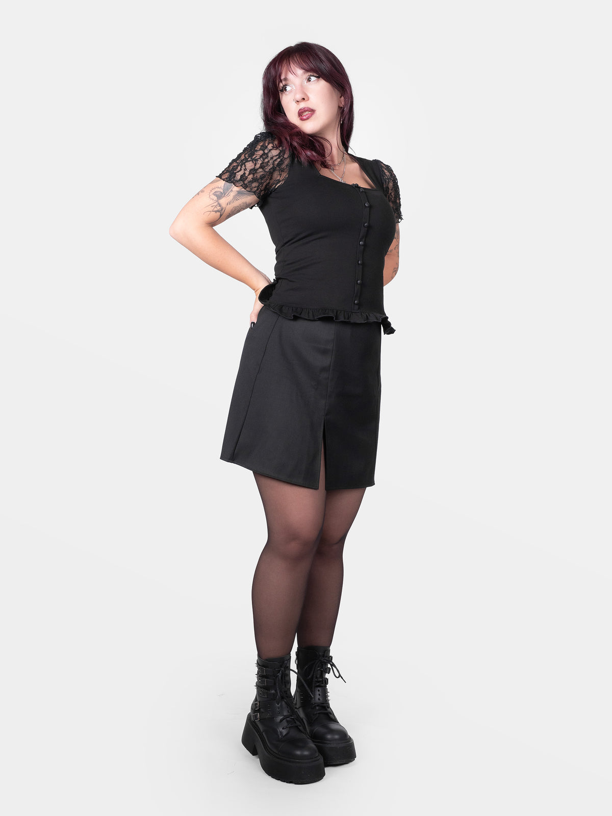 Coven Mini Slit Skirt