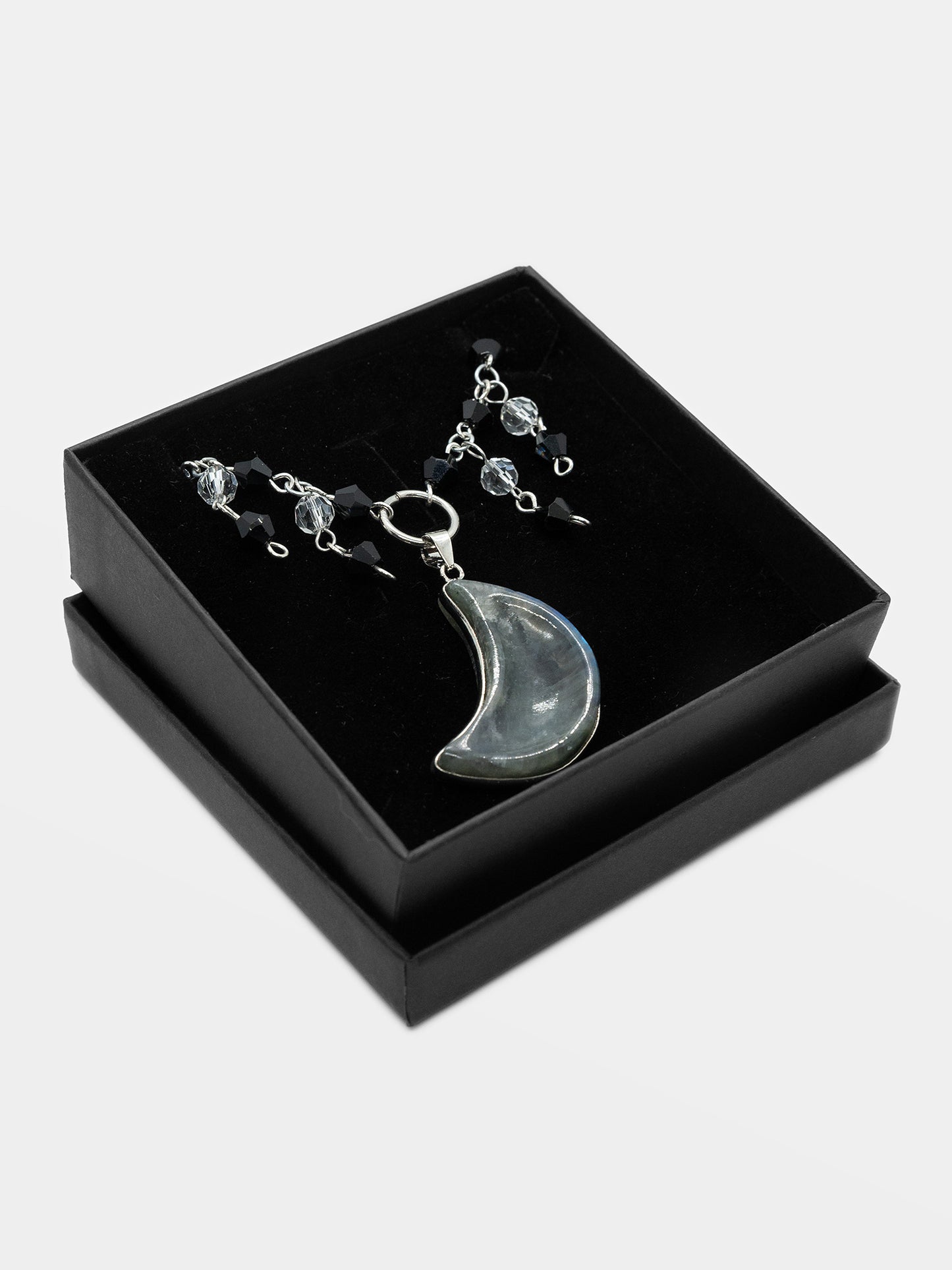 Naszyjnik z księżycem z labradorytu Empress