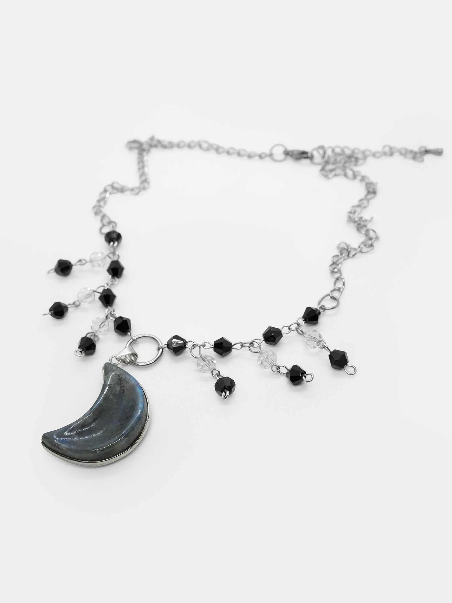 Naszyjnik z księżycem z labradorytu Empress