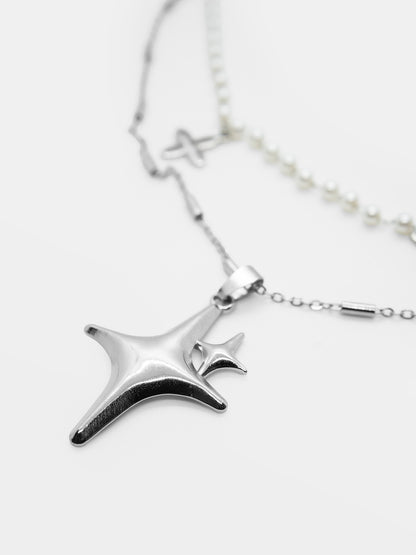 Podwójny naszyjnik z perełkami Starhaze