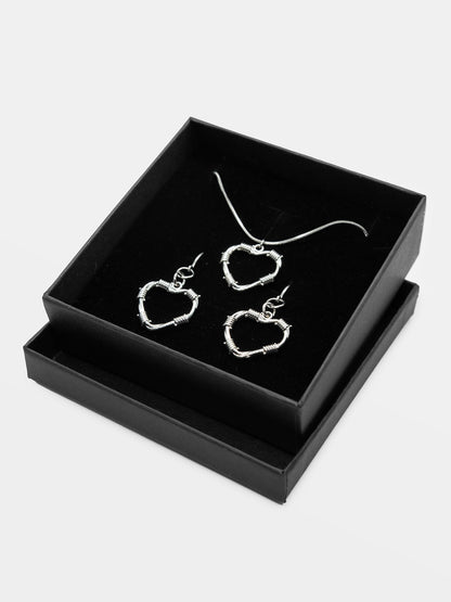 Kolczyki z sercem z drutu Lovesick