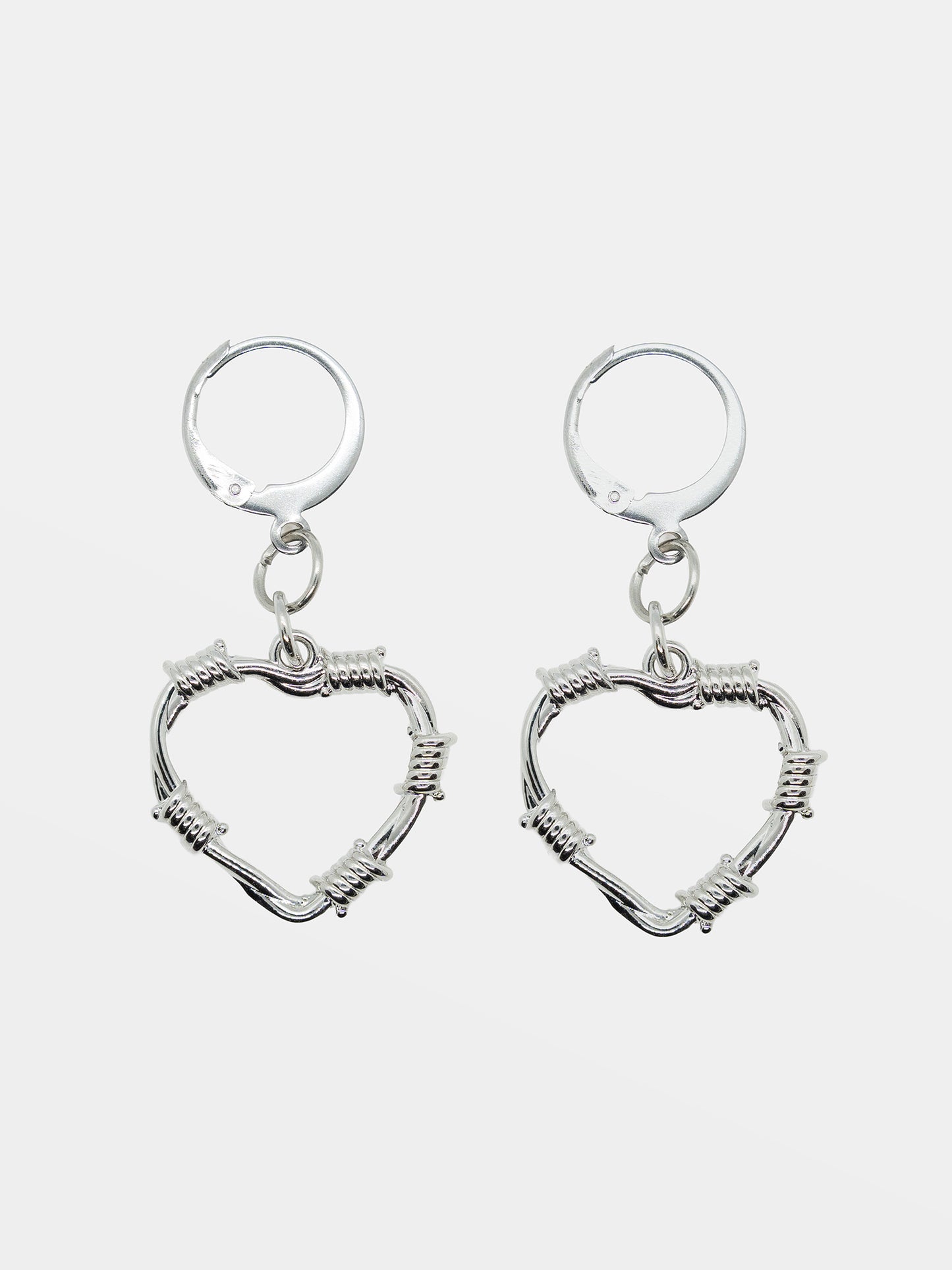 Kolczyki z sercem z drutu Lovesick