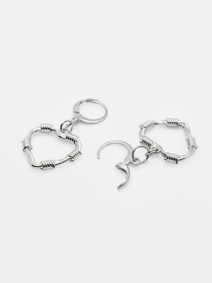 Kolczyki z sercem z drutu Lovesick