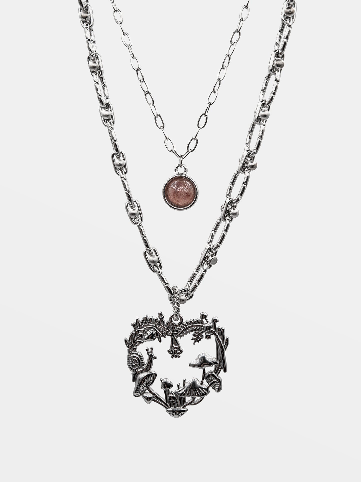 Wildwood Strawberry Quartz Double Necklace