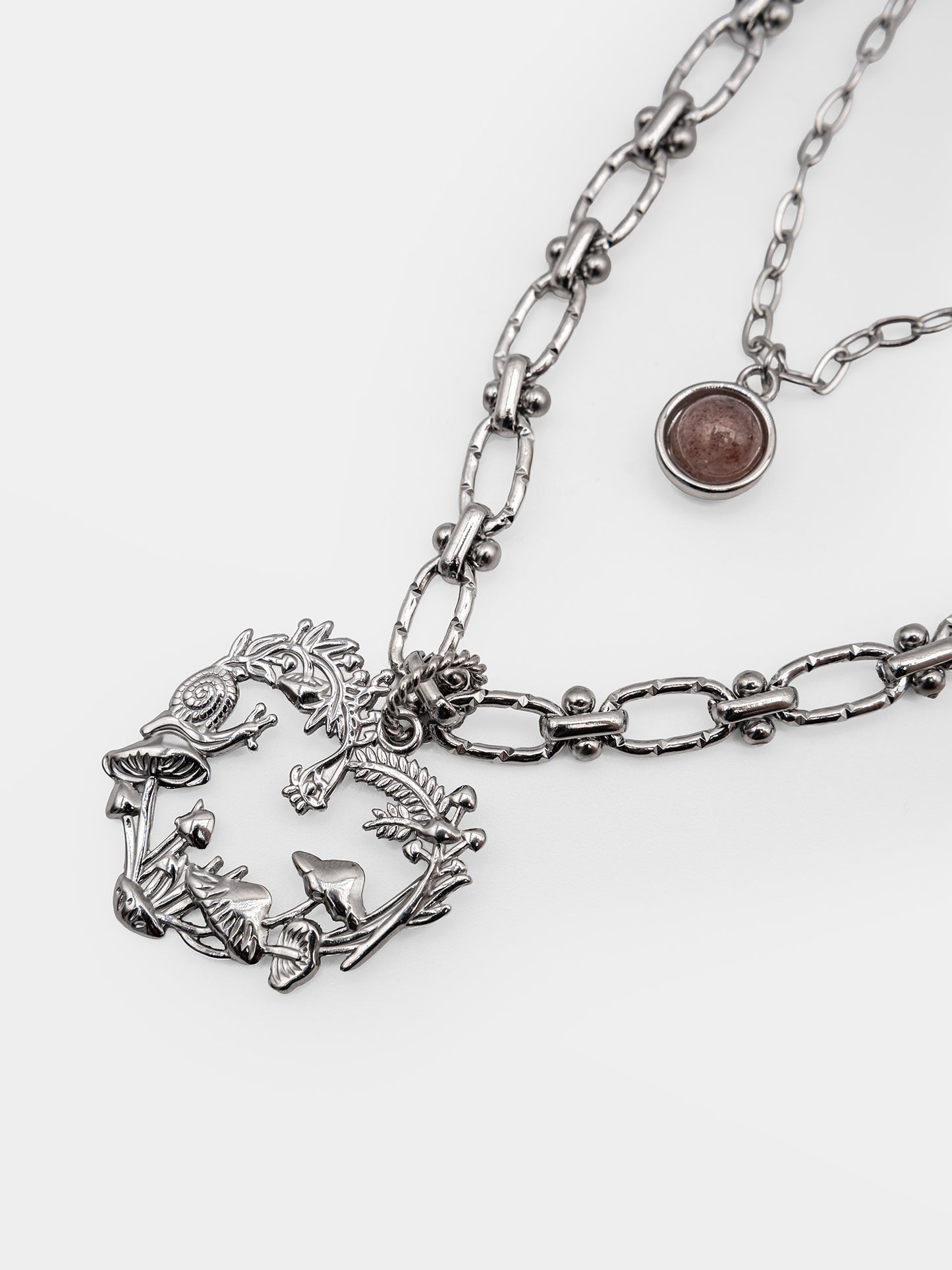 Wildwood Strawberry Quartz Double Necklace