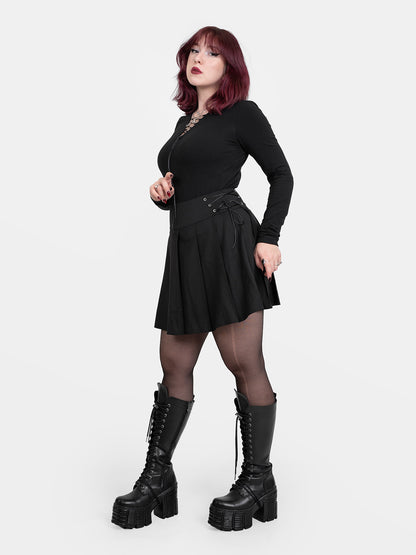 Plisowana spódnica z wiązaniem Veyra