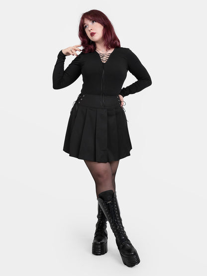 Plisowana spódnica z wiązaniem Veyra