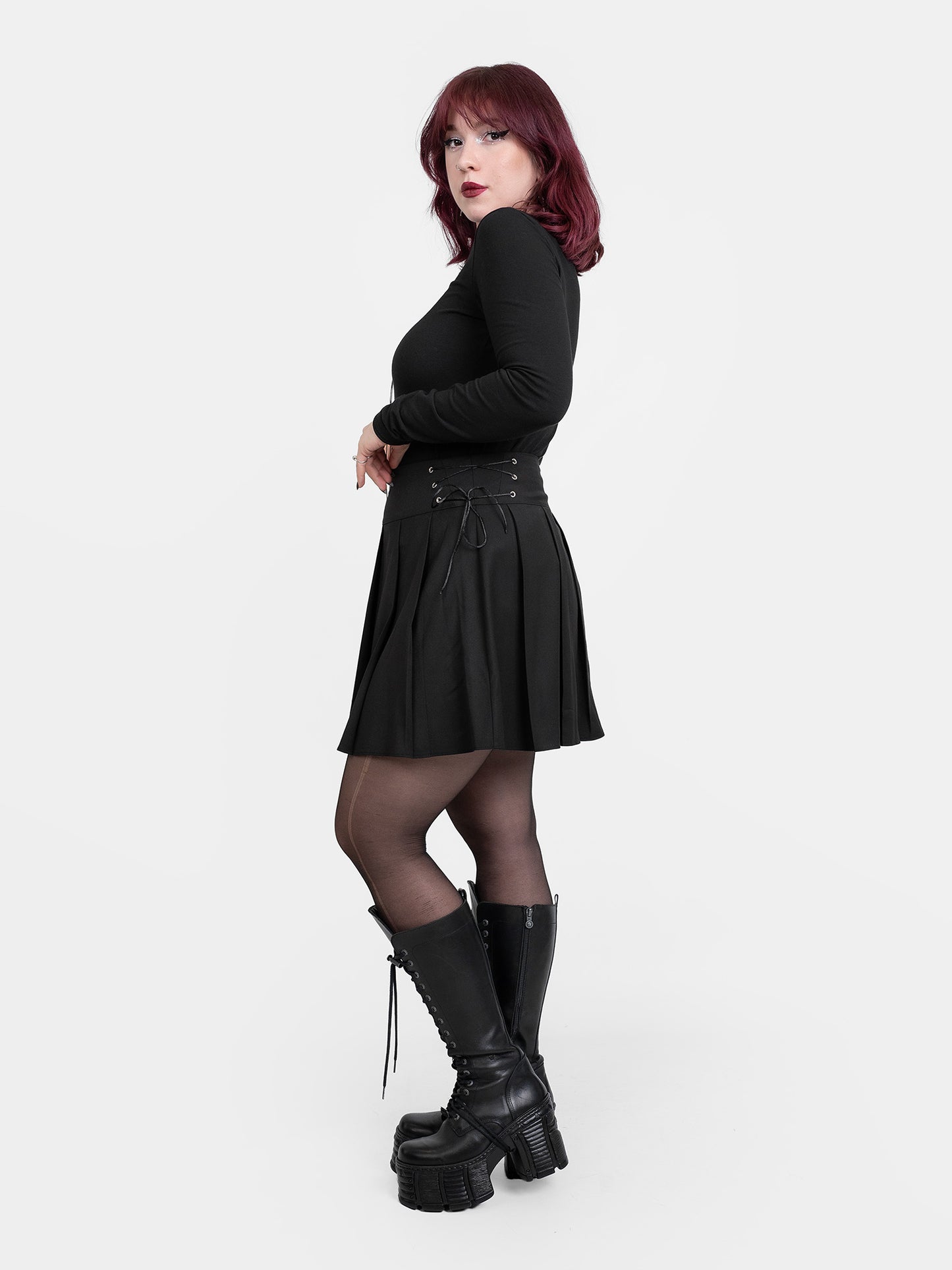 Plisowana spódnica z wiązaniem Veyra