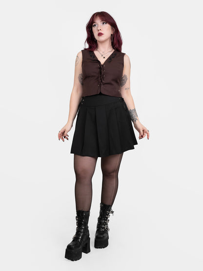 Plisowana spódnica z wiązaniem Veyra